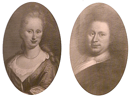 quadros a leo representando Antnio Cremer e esposa